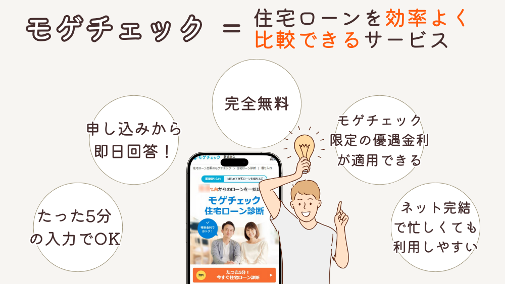 モゲチェックは住宅ローンを効率よく比較できるサービス