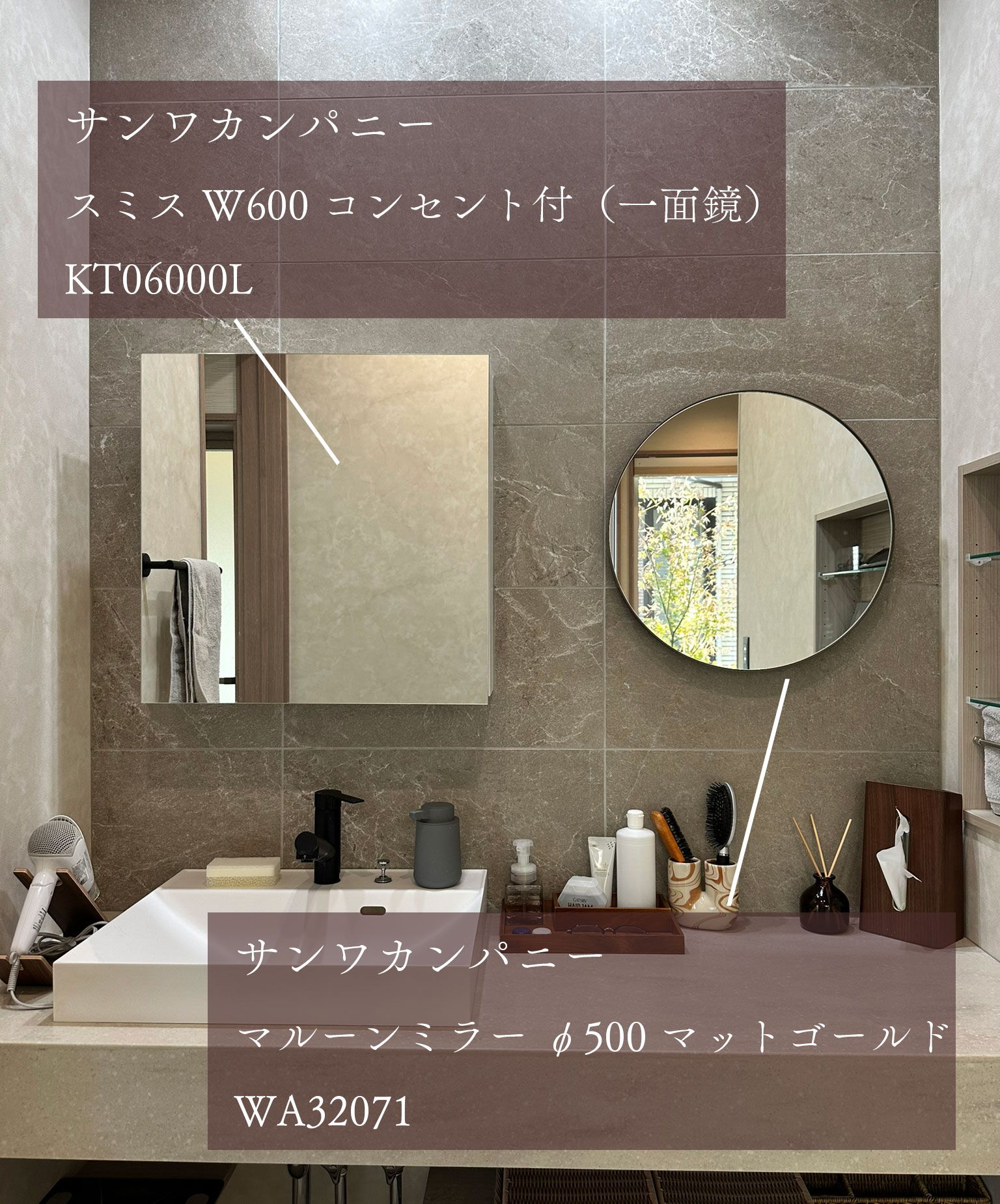 サンワカンパニーの鏡