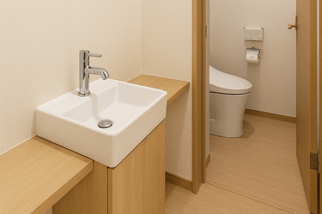 トイレの外の手洗い器