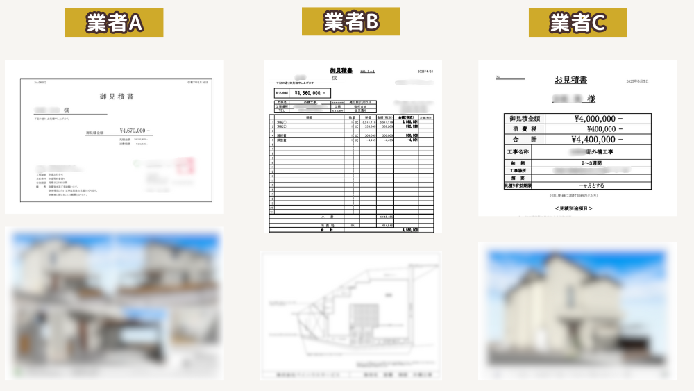 タウンライフからの見積とプラン