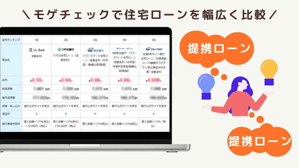 モゲチェックで住宅ローンを幅広く比較