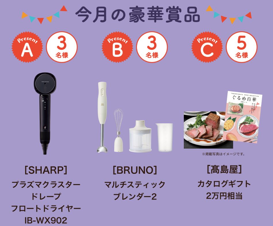 展示場で運試しの景品