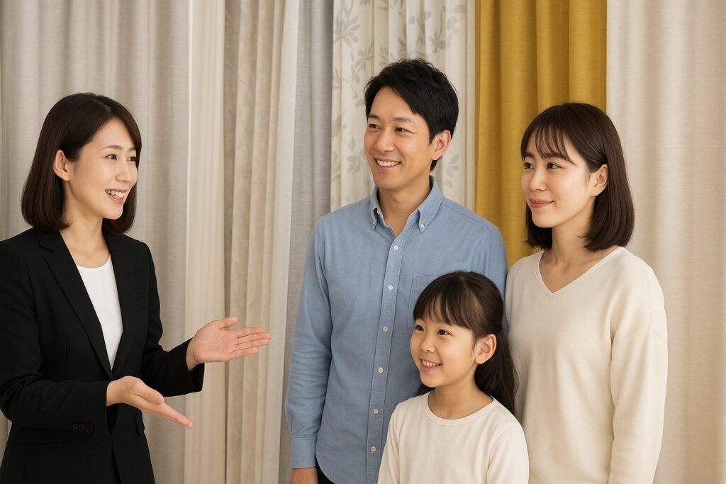カーテンのショールーム見学