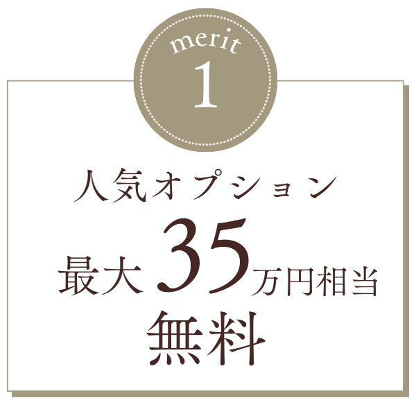 人気オプション最大35万円相当無料
