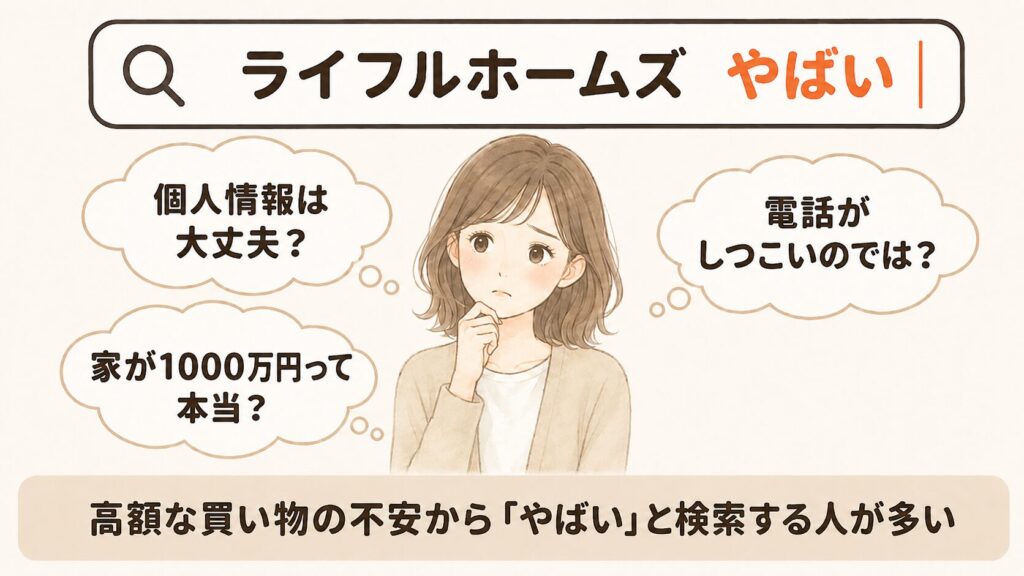「ライフルホームズ やばい」で検索する人は高額な買い物の不安から