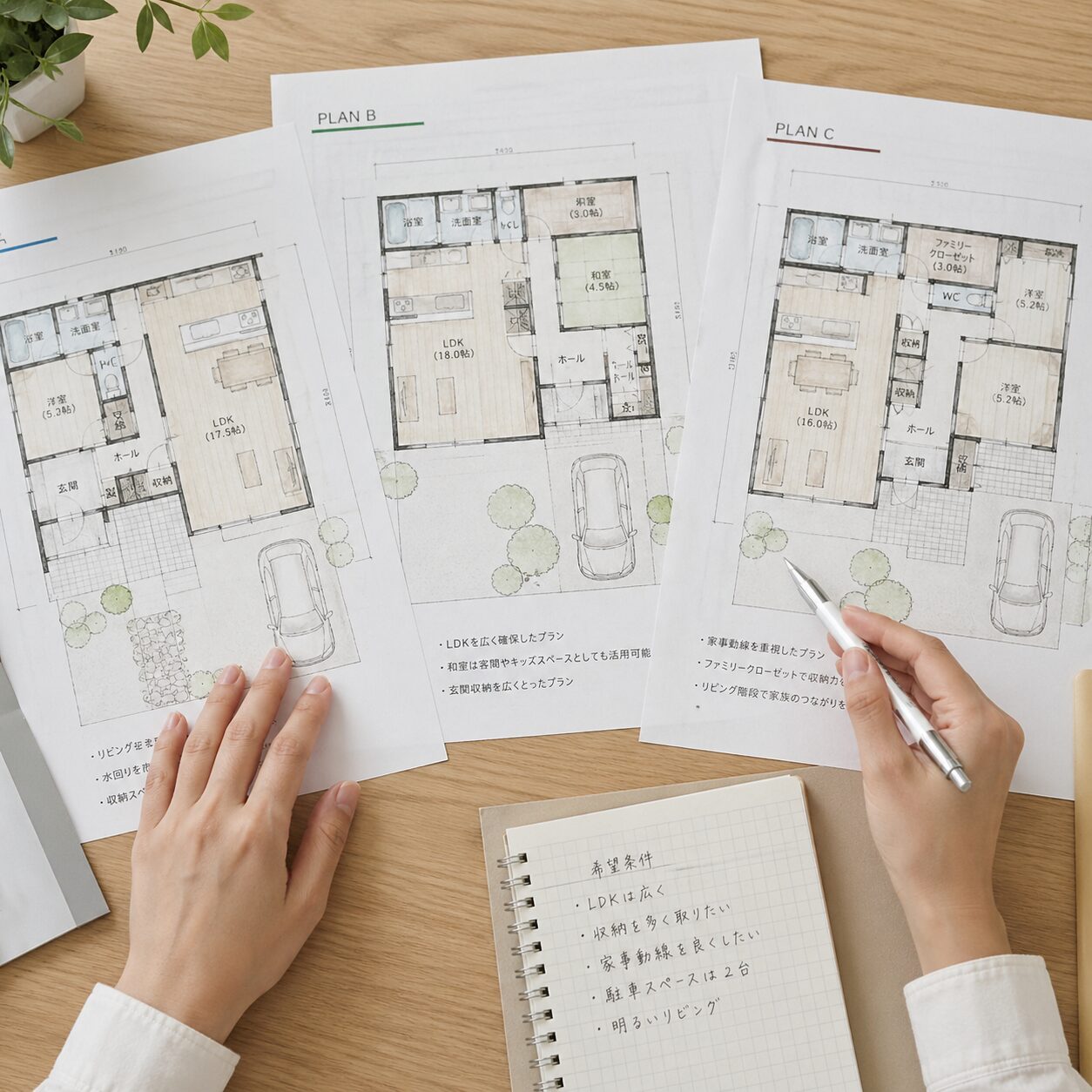 ハウスメーカーのプラン提案