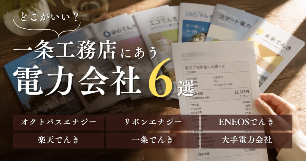 一条工務店にあう電力会社６選