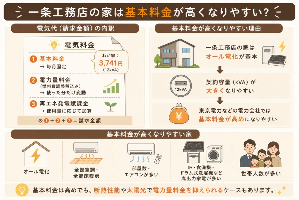 一条工務店の家は電気代が高くなりやすい