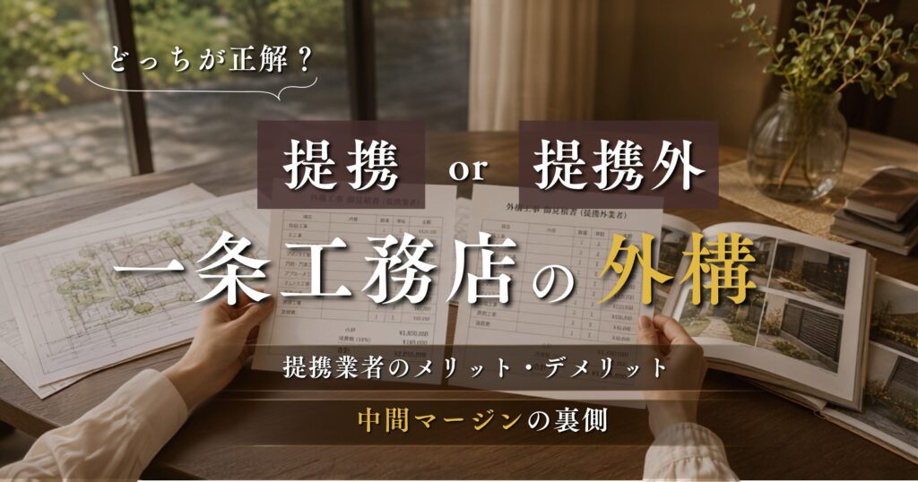 提携か提携外か一条工務店の外構