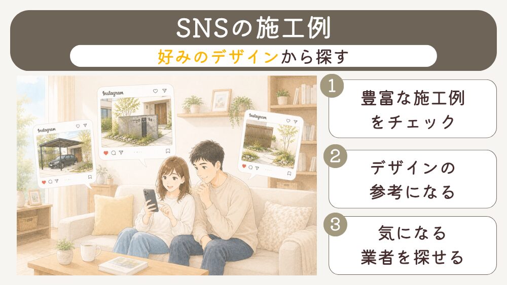 外構業者の探し方(SNSの施工例)