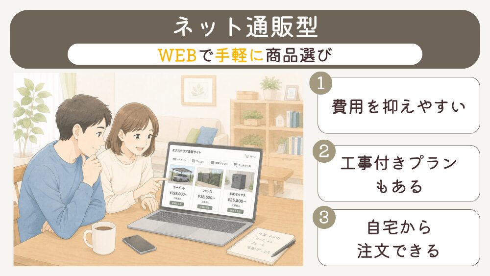 ネット通販での外構施工の特徴