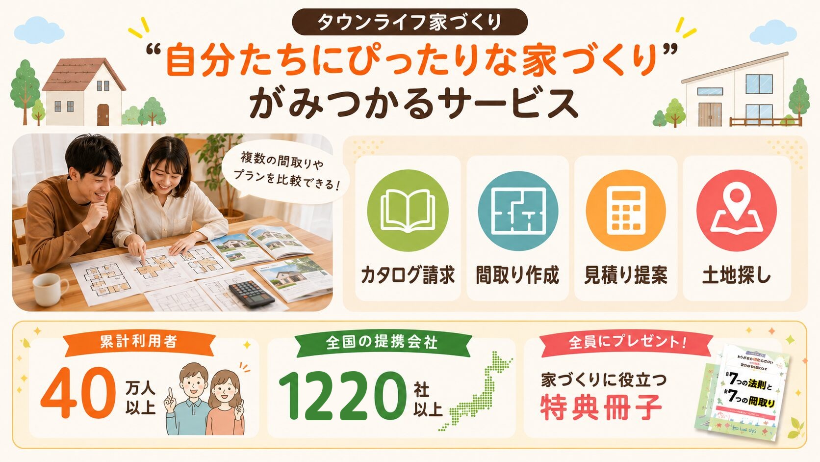 タウンライフ家づくりは自分たちにぴったりな家づくりがみつかるサービス